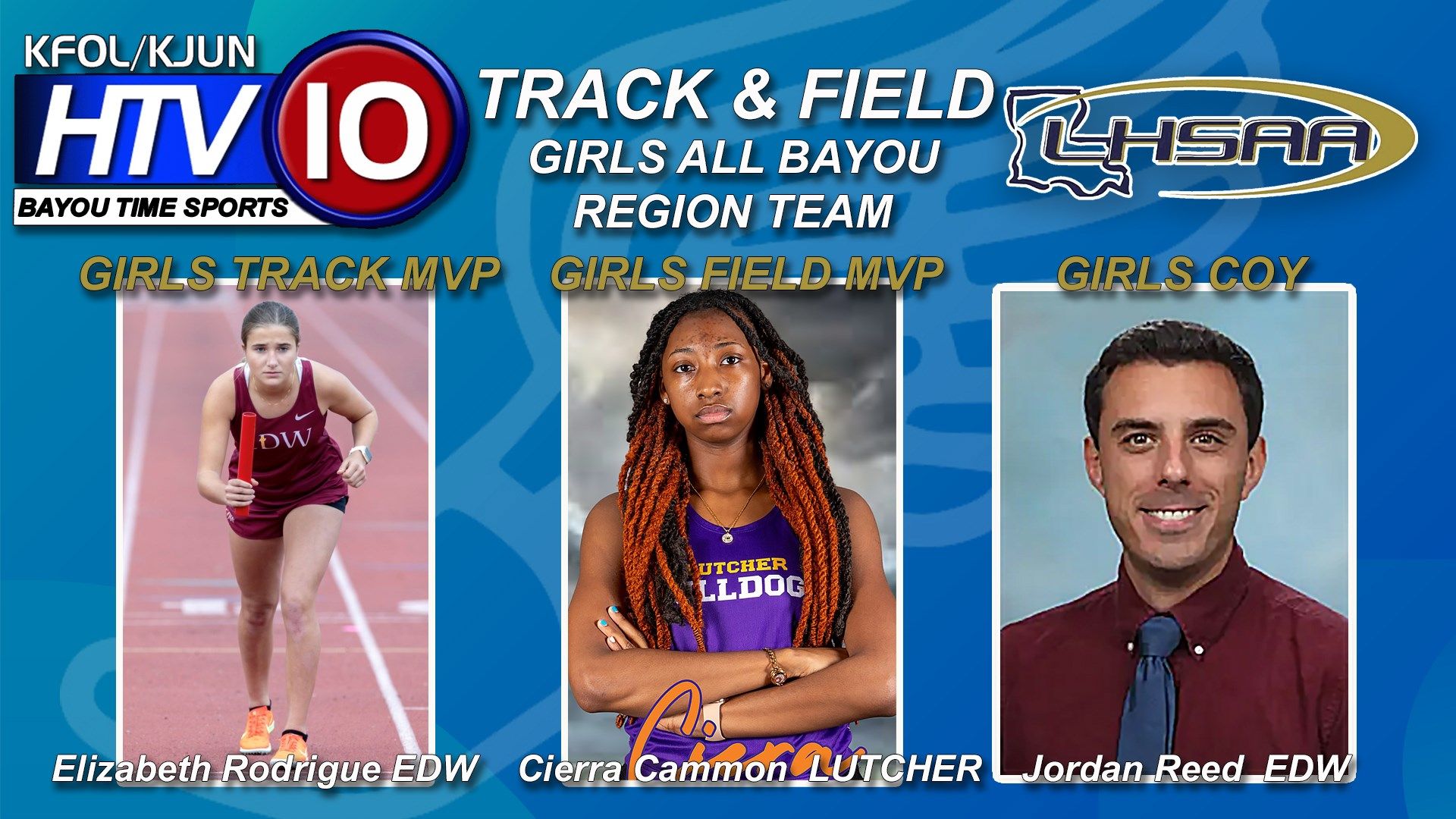 2025 All-Bayou Region Girls Track and Field Team